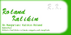roland kalikin business card